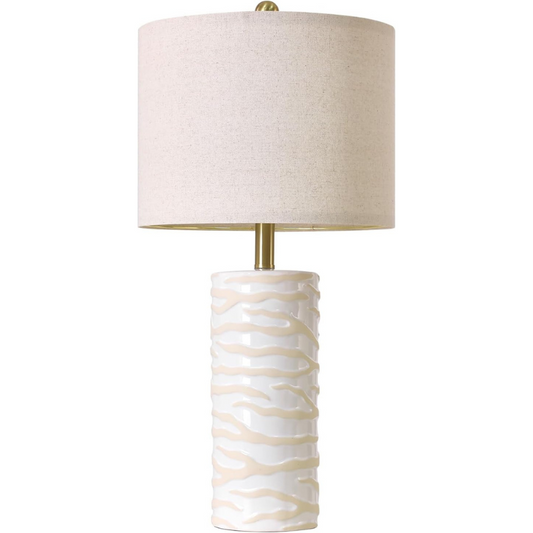 Keramisk Bordlampe – Moderne Elegance i Farmhouse-Stil